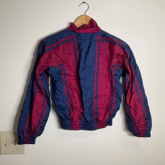 Vintage Vertical Active Windbreaker Jacket Size Medium 10-12 - Picture 8 of 8